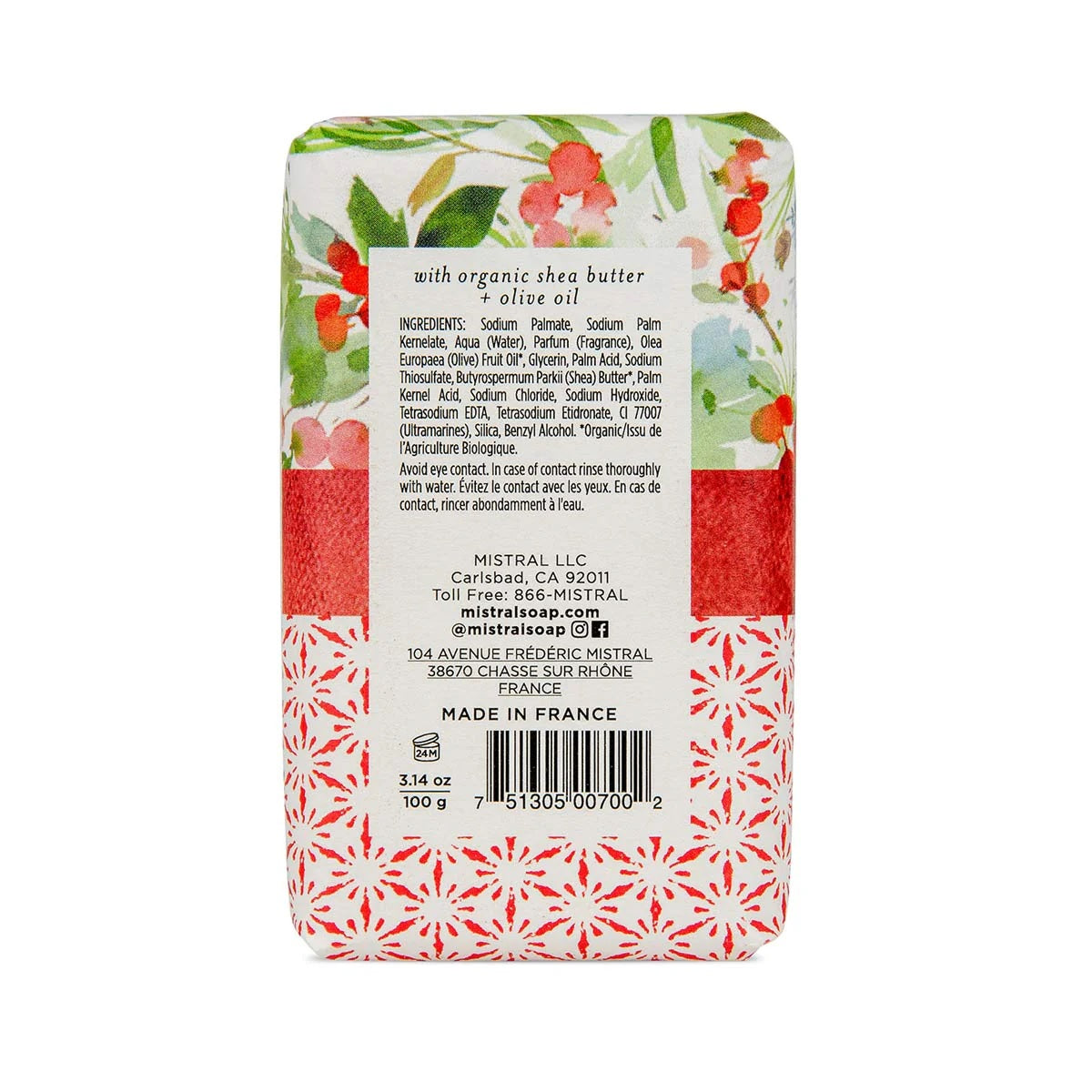 Mistral Winter Berry French Soap, 100G