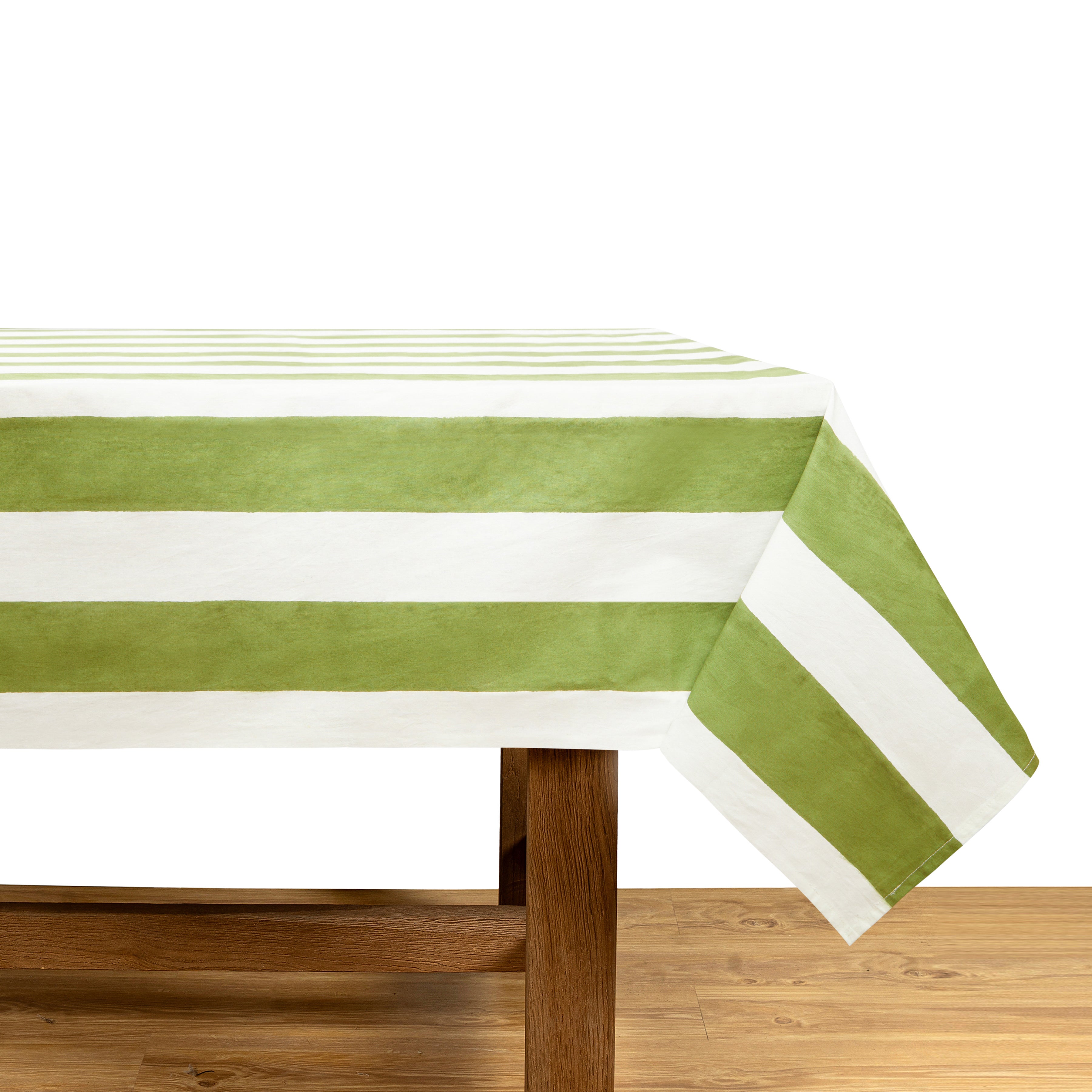 French Tablecloth St. Tropez Vert Stripes