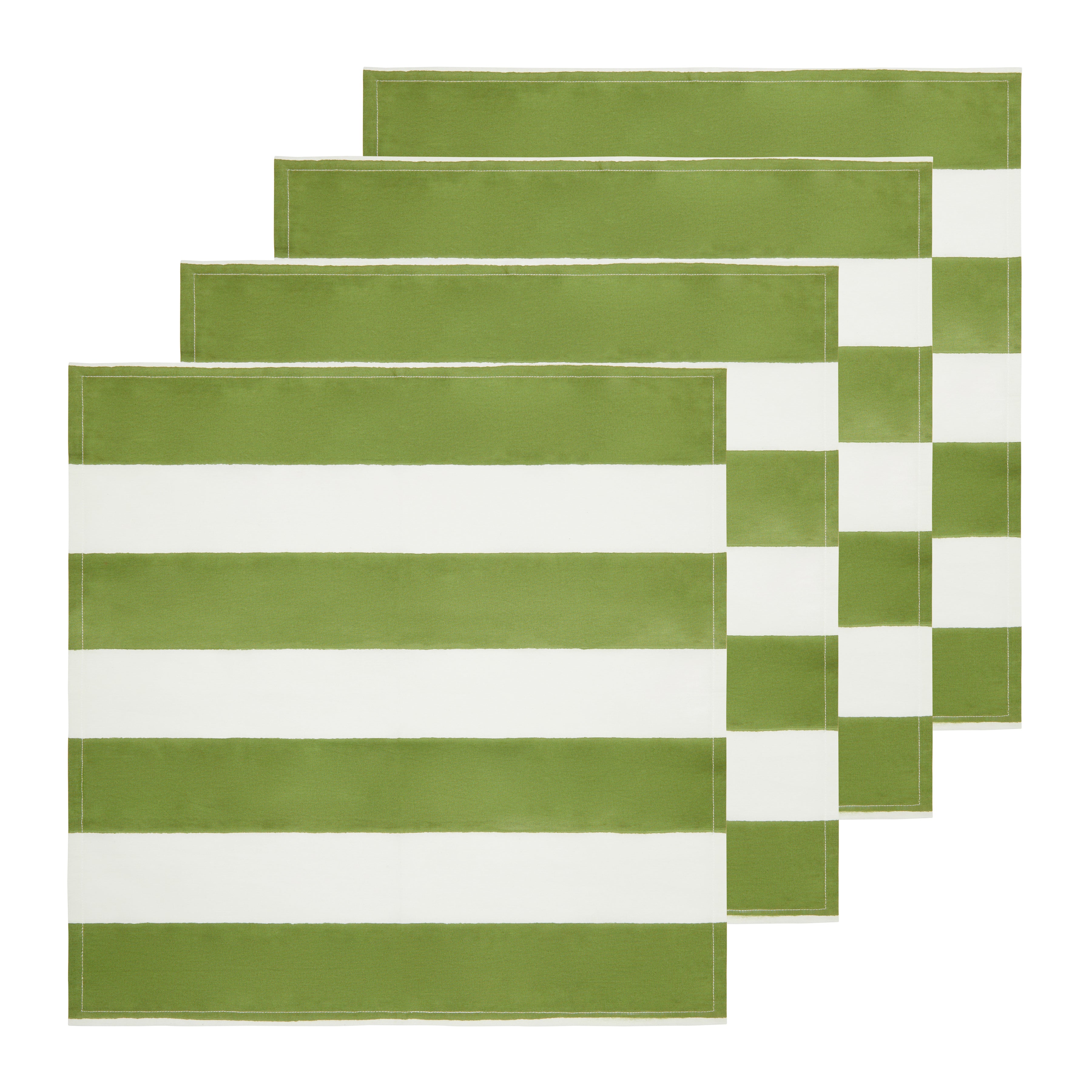 St. Tropez Vert Stripe Napkins, Set of 6