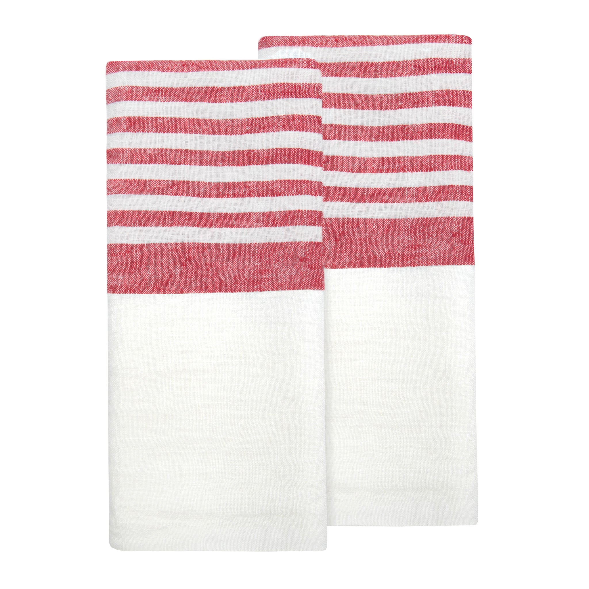 Brittany White Tea Towels 20x30 - Set of 2