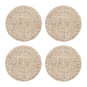 Everyday White Wash Round Placemat 38cm - Set of 4