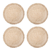 Loopy Abaca 15" Round Placemat - Set of 4