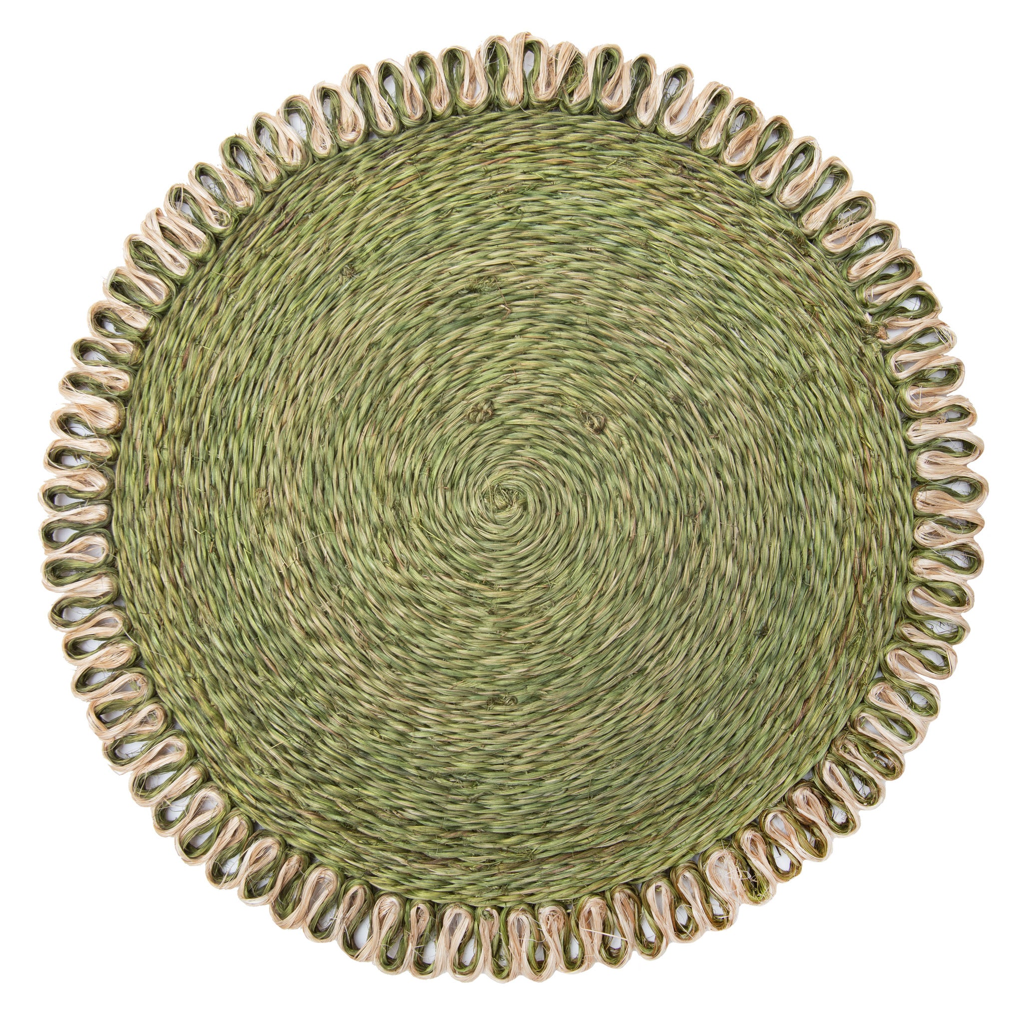 Loopy Abaca 15" Round Placemat - Set of 4