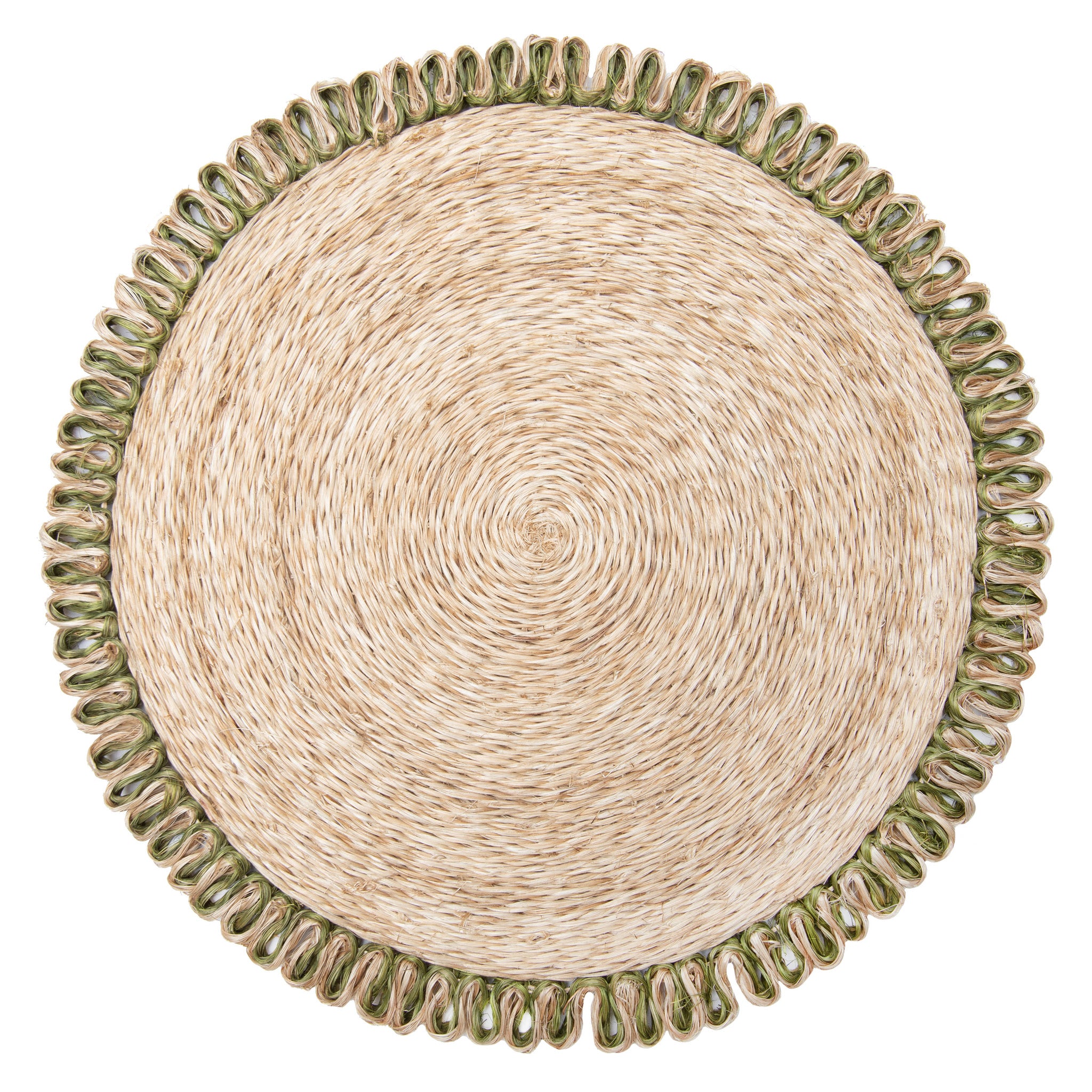 Loopy Abaca 15" Round Placemat - Set of 4