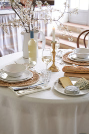 Embroidery White Tablecloth