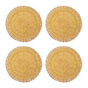 Loopy Abaca 15" Round Placemat - Set of 4