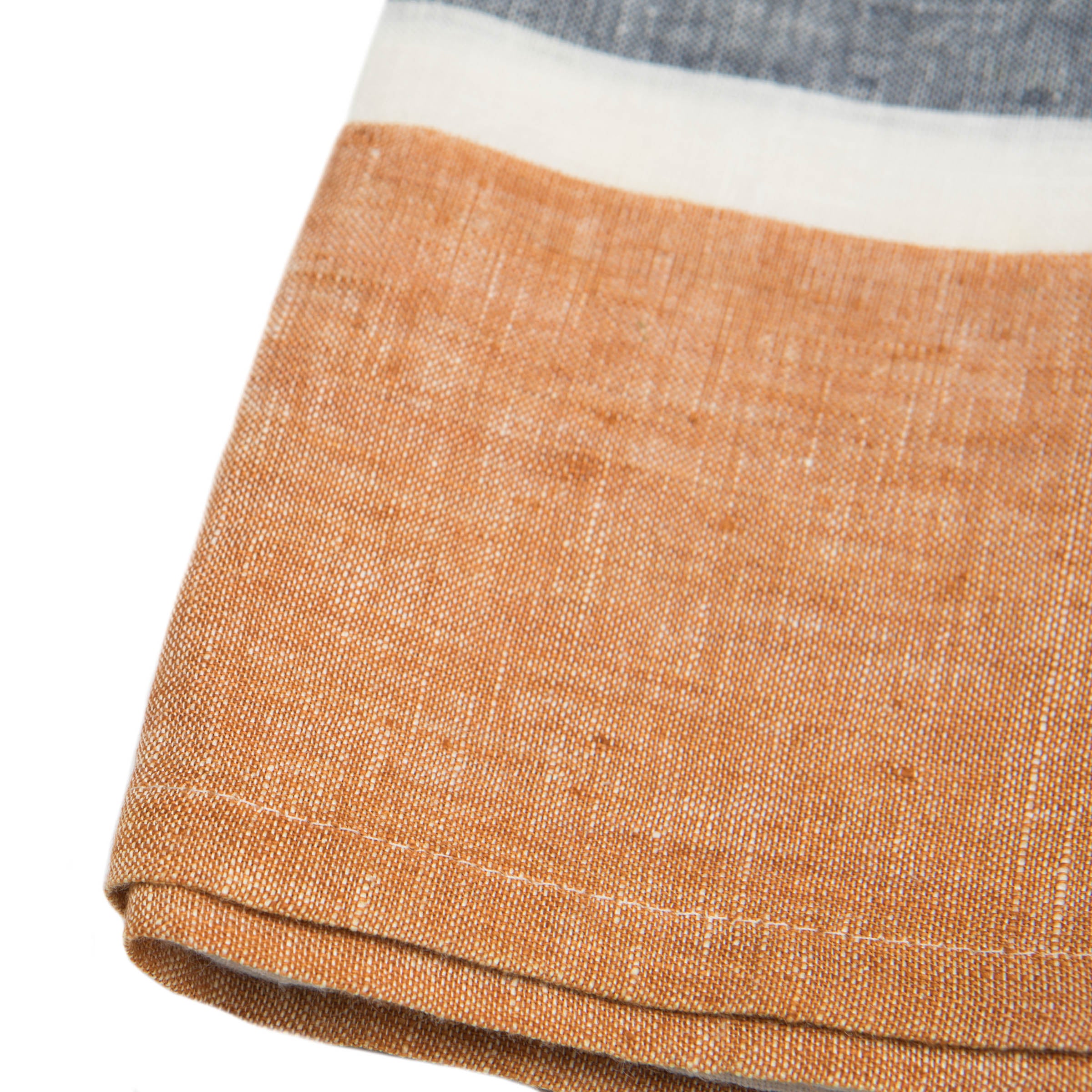 Bold Stripe Linen Rust Towels, Set of 2