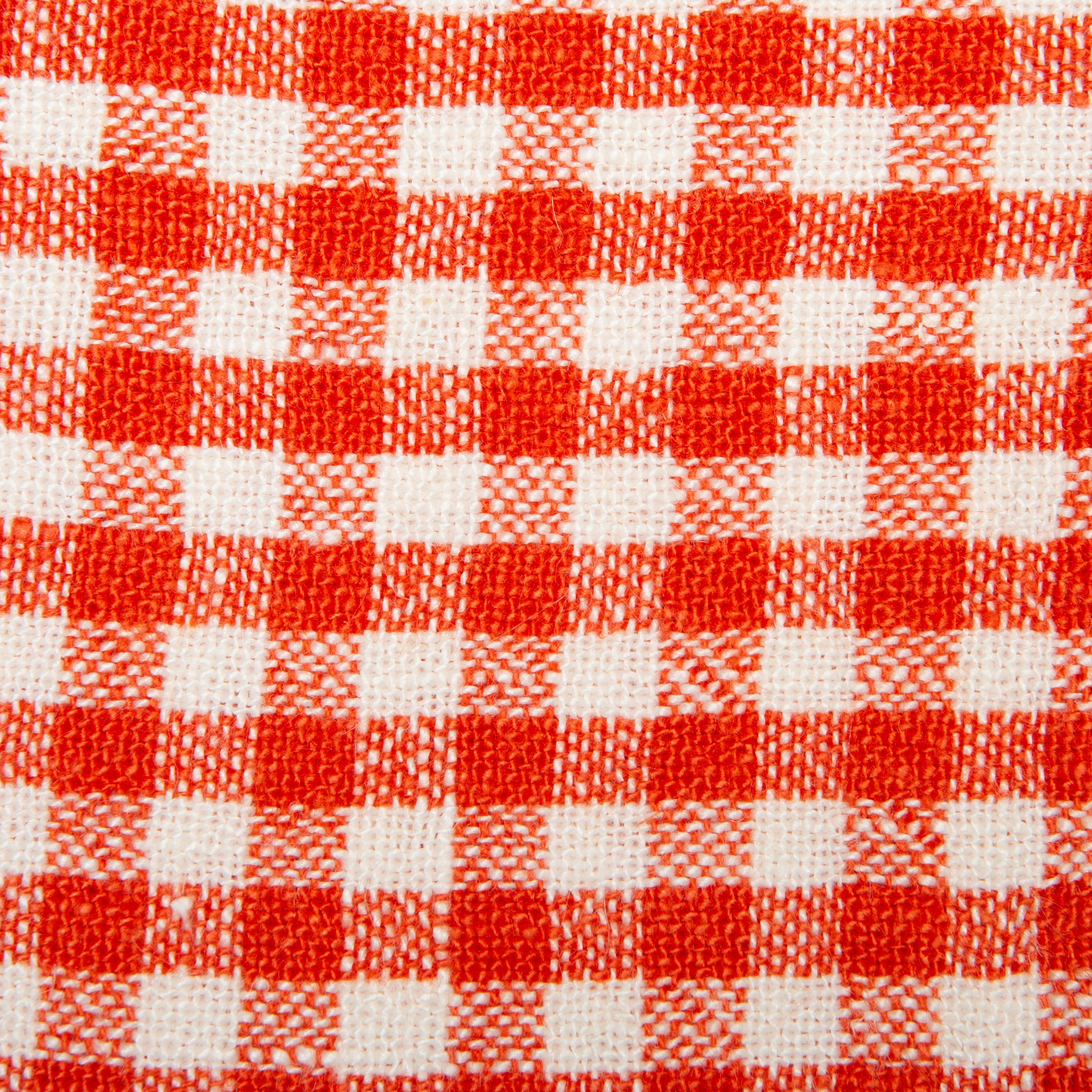 Two-Tone Gingham Orange & Aqua Napkins 20x20 - Set of 4